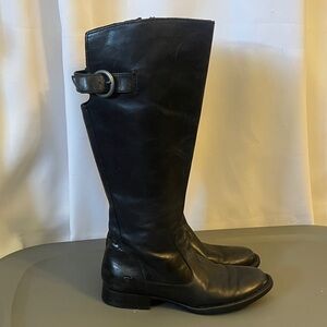 Born Black Leather Knee Boots Riding Boots Size 6